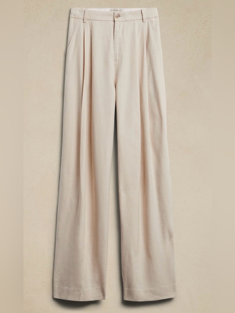 Banana Republic | Cream High Rise Wide Leg Pant | Size 18
